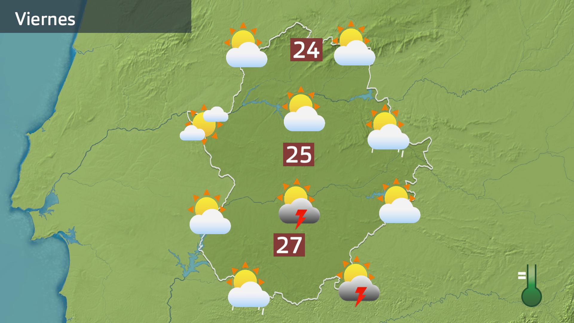 Mapa de previsión para hoy viernes 10 de abril