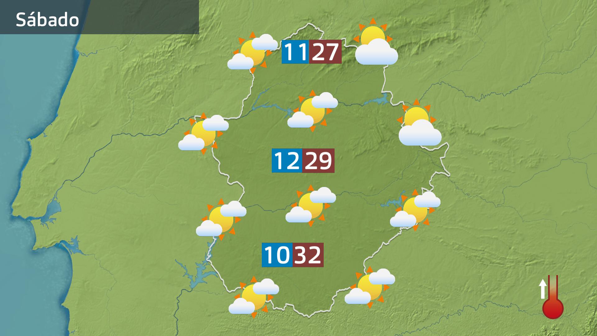 Mapa de previsión del sábado 18 abril