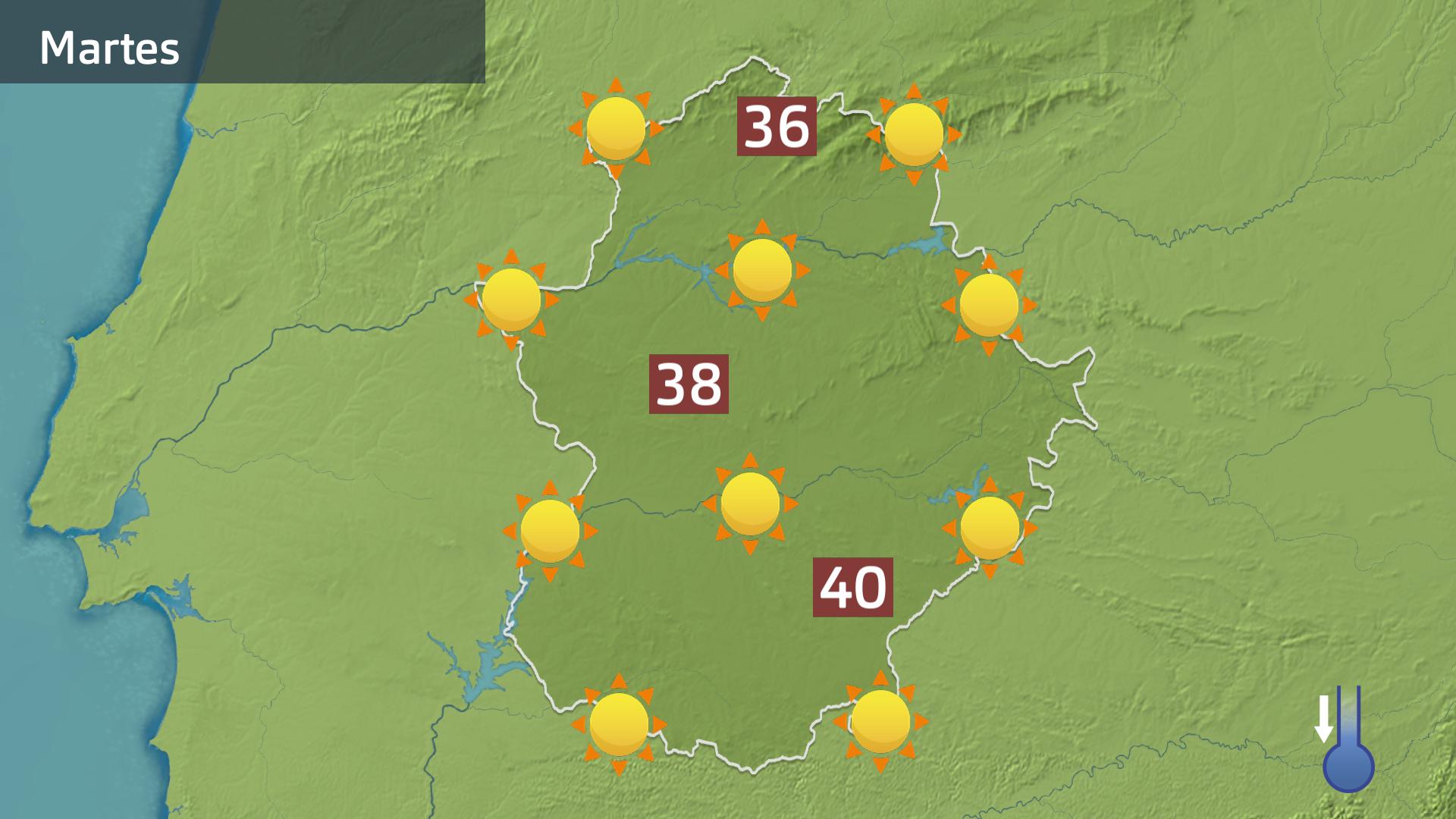 Mapa de previsión para hoy martes 11 de julio