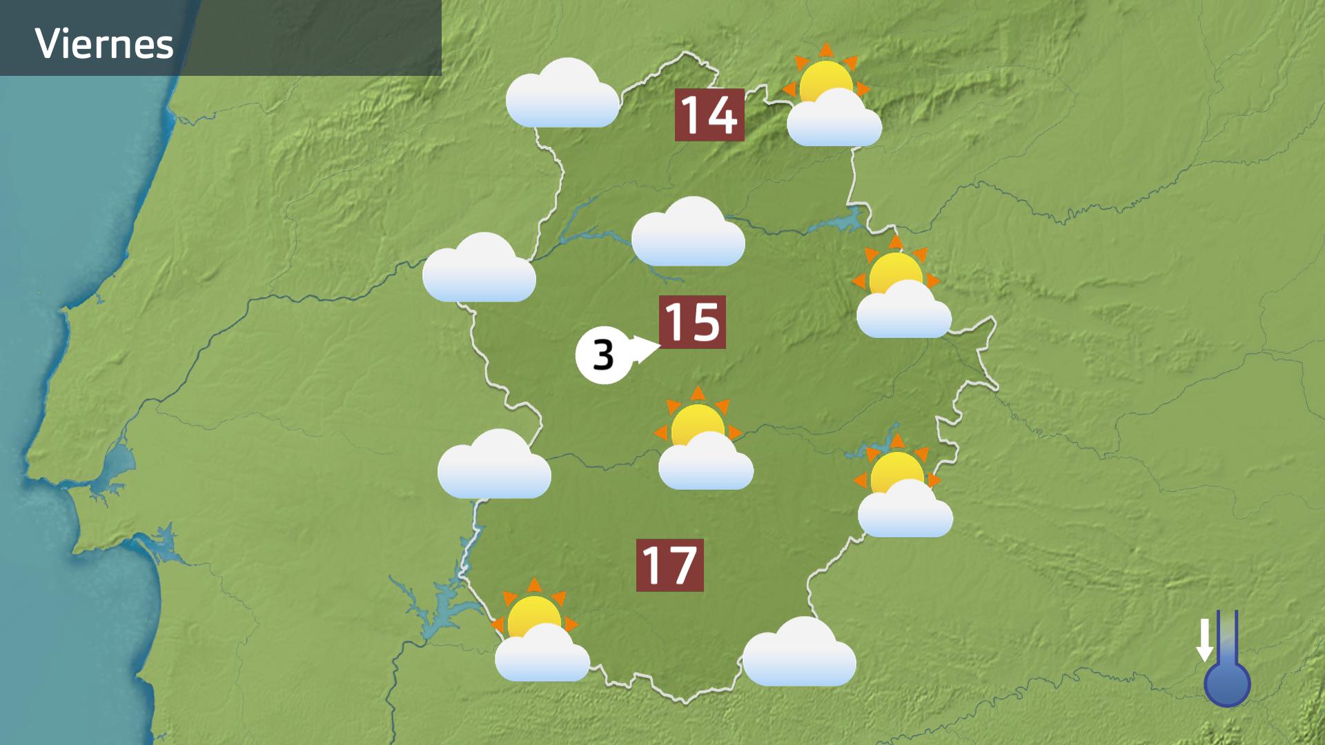 Mapa de previsión para hoy viernes 3 de noviembre