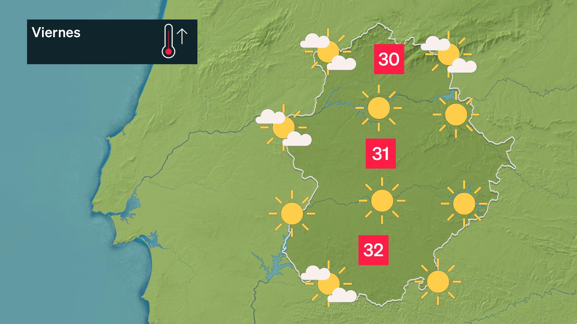 Mapa de previsión para hoy viernes 26 de junio