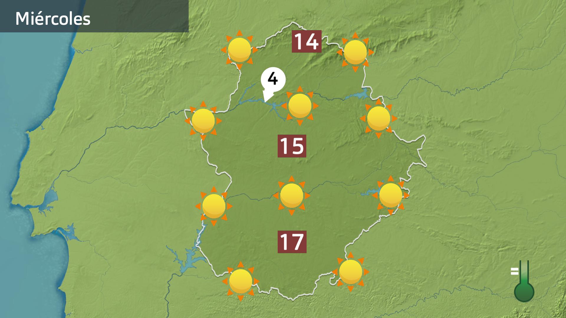 Mapa de previsión para hoy miércoles 22 de noviembre