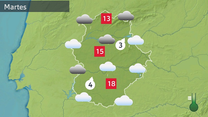 Mapa de previsión para hoy martes 20 de diciembre