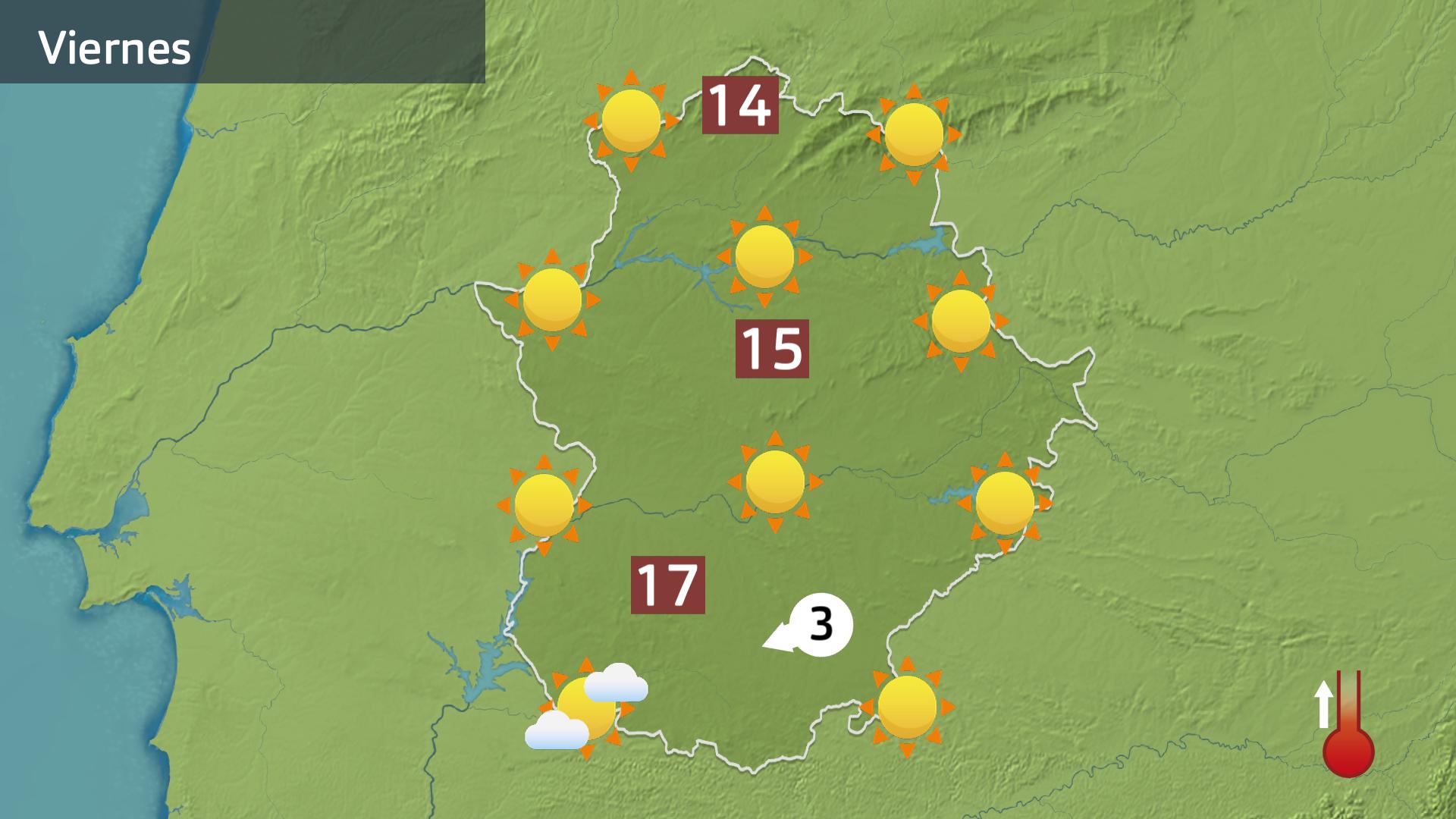 Mapa de previsión para hoy viernes 15 de diciembre