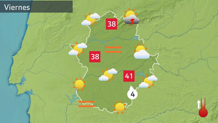 Mapa de previsión para hoy viernes 17 de junio