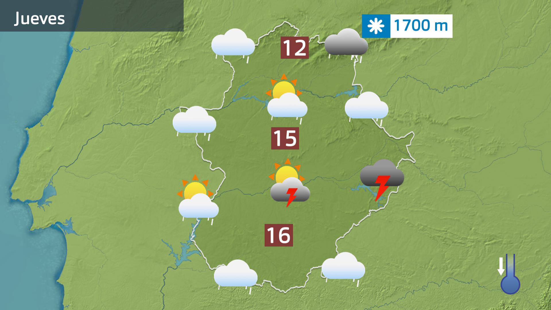 Mapa de previsión para hoy jueves 4 de enero