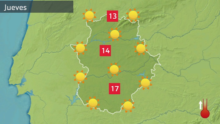 Mapa de previsión para hoy jueves 2 de febrero