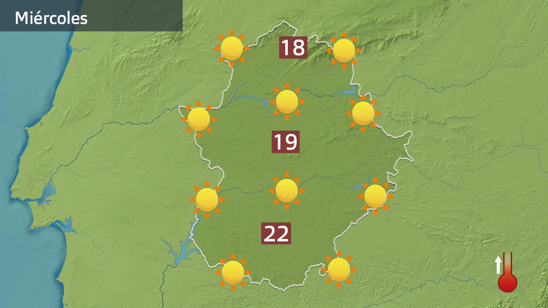 Mapa de previsión para hoy miércoles 24 de enero