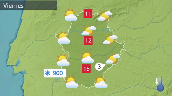 Mapa de previsión para hoy viernes 24 de febrero