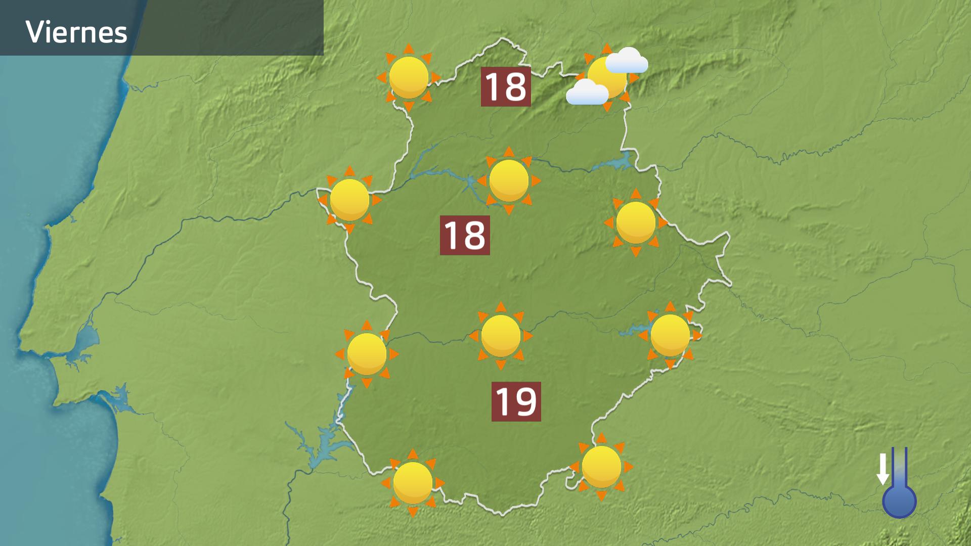 Mapa de previsión para hoy viernes 2 de febrero