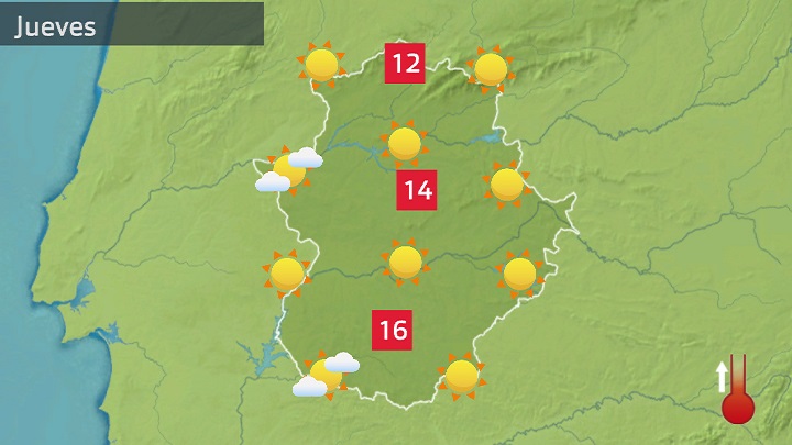 Mapa de previsión para hoy jueves 2 de marzo