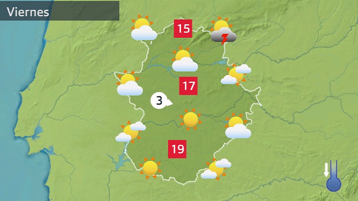 Mapa de previsión para hoy viernes 17 de marzo