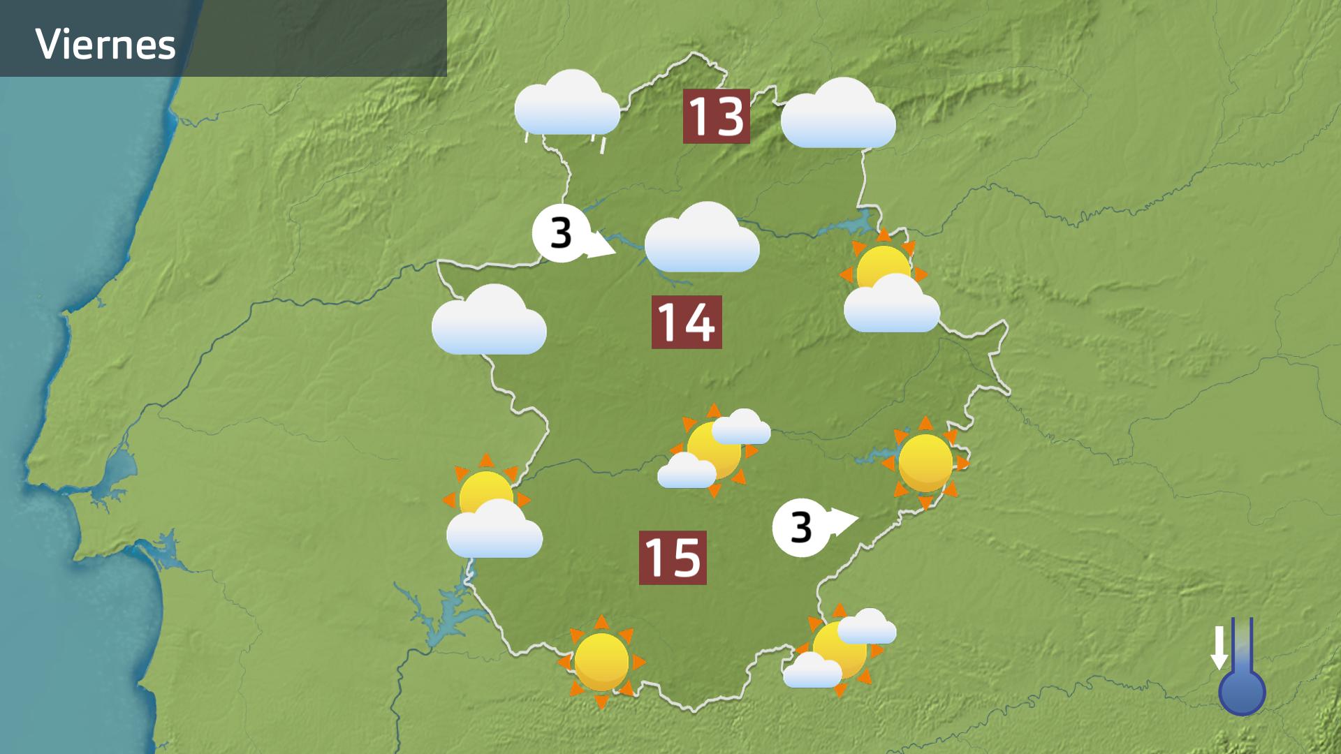 Mapa de previsión para hoy viernes 1 de marzo