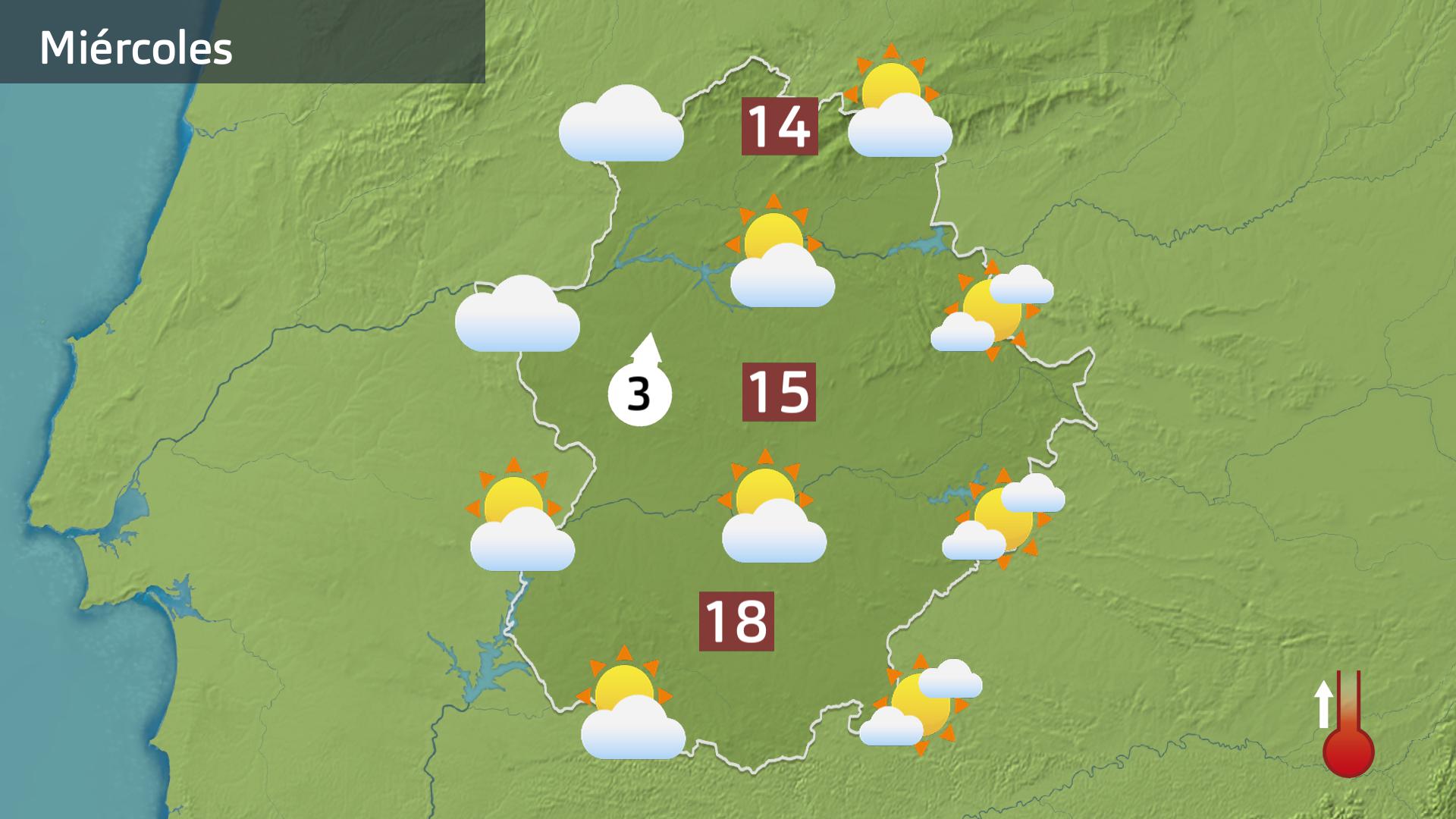 Mapa de previsión para hoy miércoles 6 de marzo