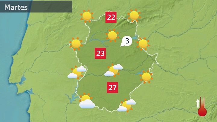 Mapa de previsión para hoy martes 4 de abril