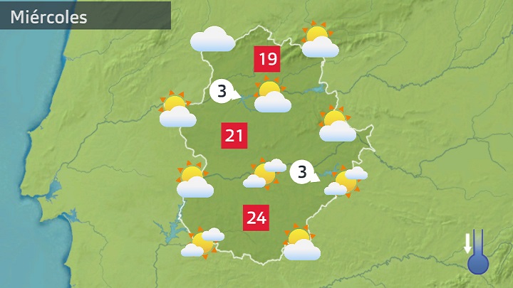 Mapa de previsión para hoy miércoles 12 de abril