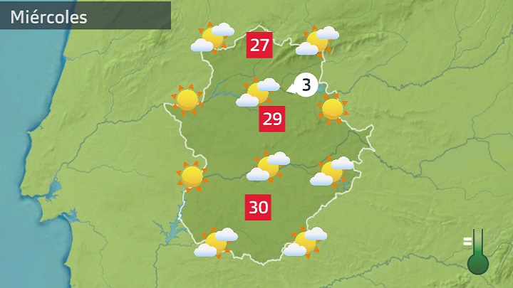 Mapa de previsión para hoy miércoles 19 de abril