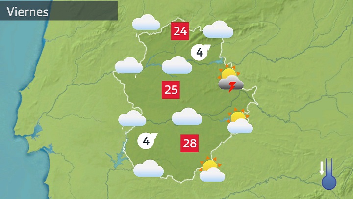 Mapa de previsión para hoy viernes 21 de abril