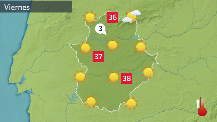 Mapa de previsión para hoy viernes 29 de julio