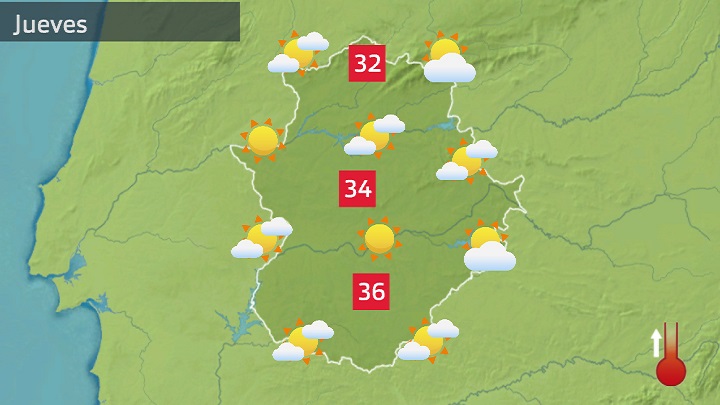 Mapa de previsión para hoy jueves 27 de abril