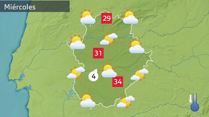 Mapa de previsión para hoy miércoles 3 de mayo