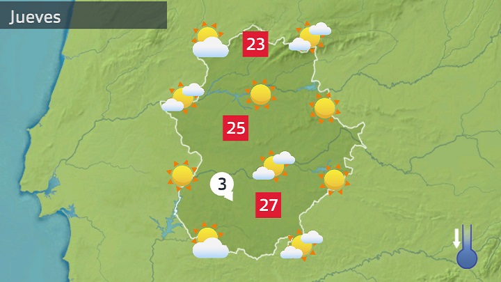 Mapa de previsión para hoy jueves 4 de mayo