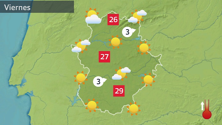 Mapa de previsión para hoy viernes 5 de mayo