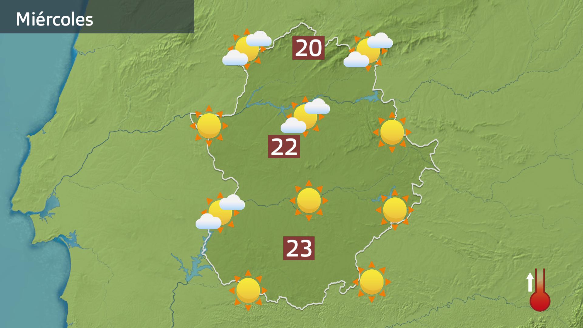 Mapa de previsión para hoy miércoles 10 de abril