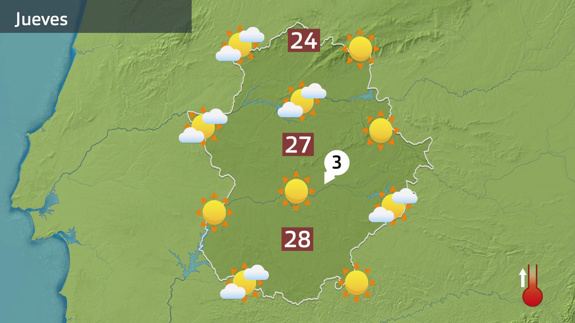 Mapa de previsión para hoy jueves 11 de abril