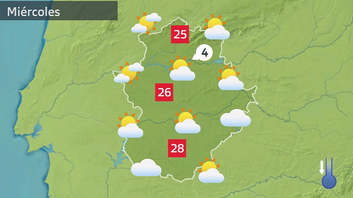 Mapa de previsión para hoy miércoles 17 de mayo