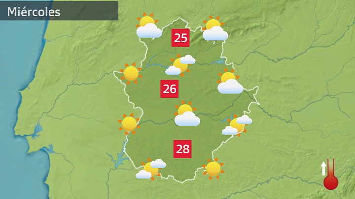 Mapa de previsión para hoy miércoles 24 de mayo