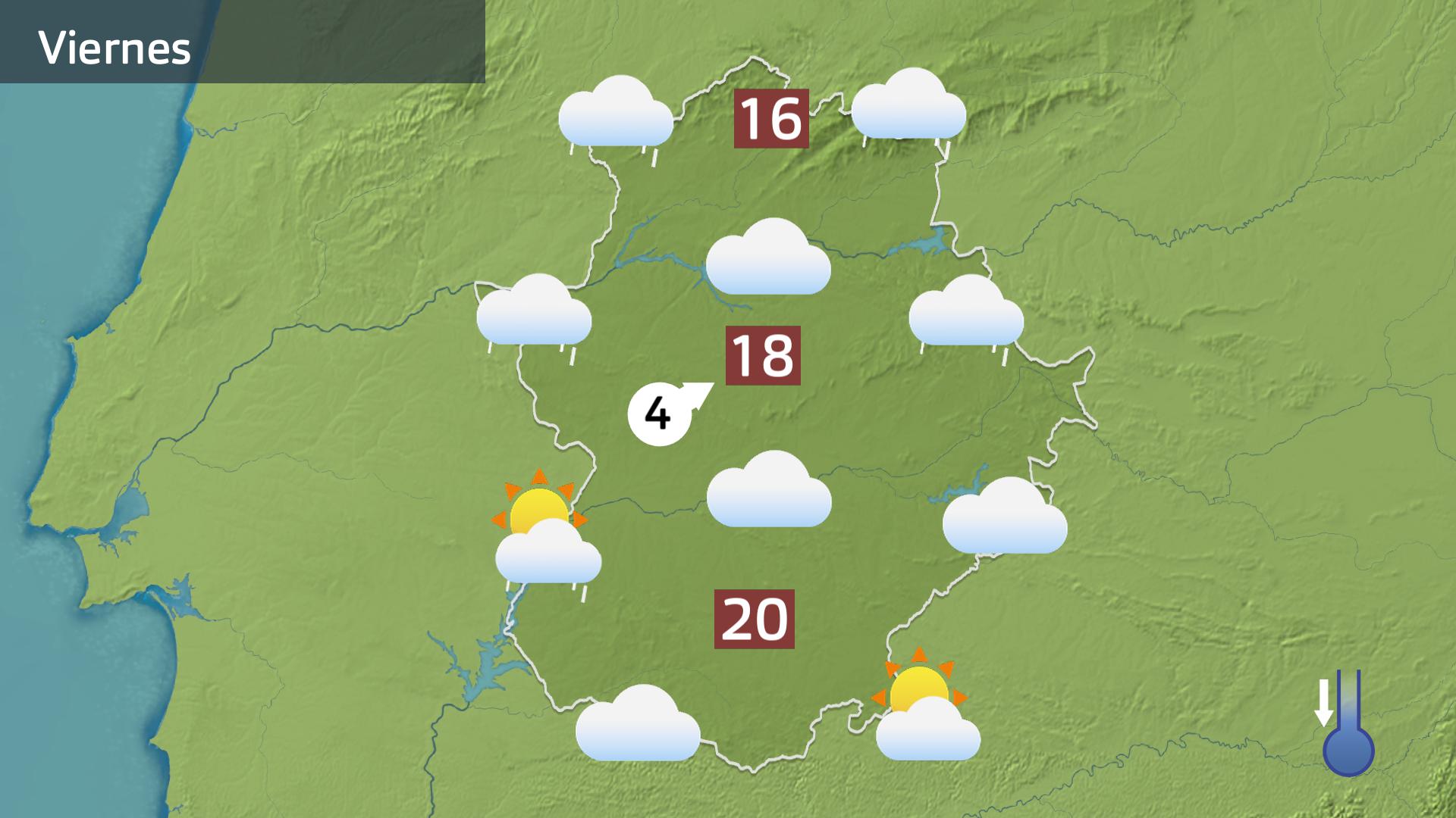 Mapa de previsión para hoy viernes 26 de abril