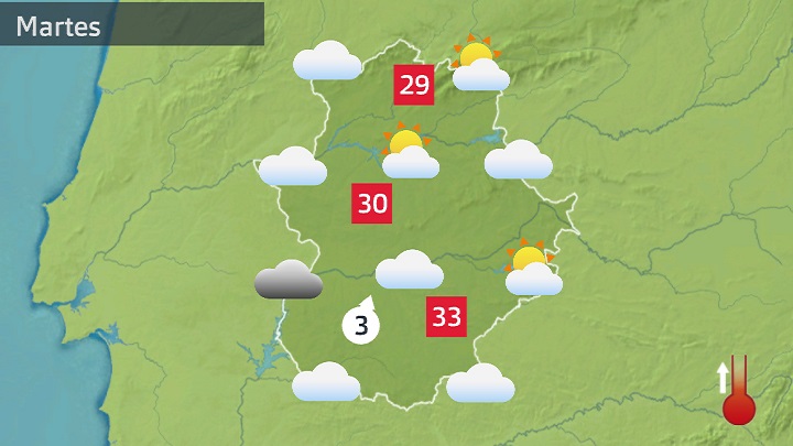 Mapa de previsión para hoy martes 6 de junio