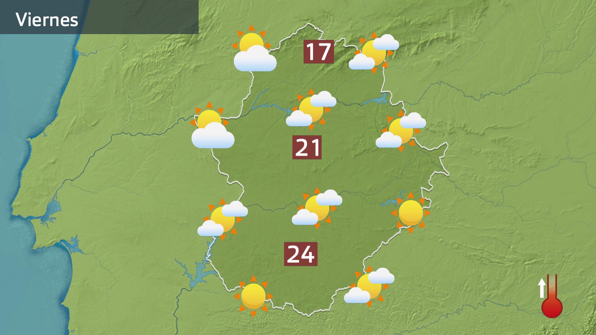 Mapa de previsión para hoy viernes 3 de mayo