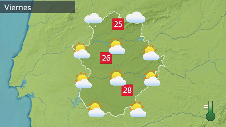 Mapa de previsión para hoy viernes 9 de junio