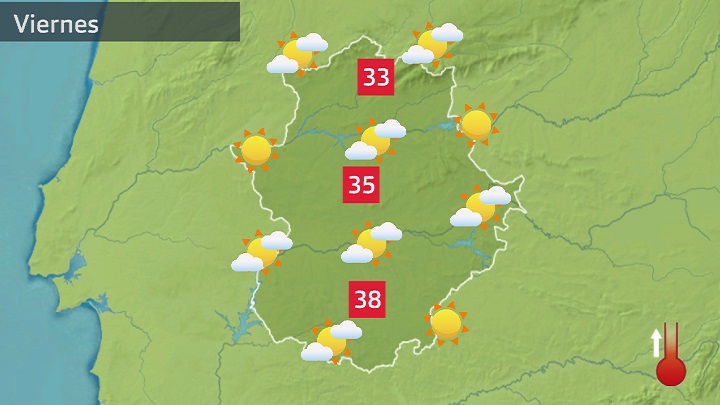 Mapa de previsión para hoy viernes 16 de junio