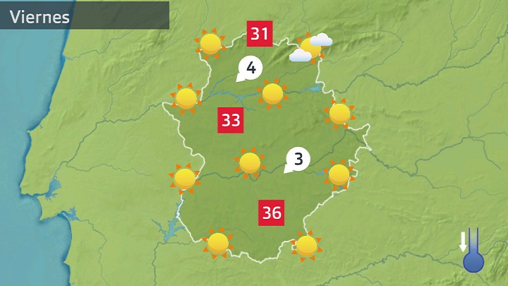 Mapa de previsión para hoy viernes 30 de junio