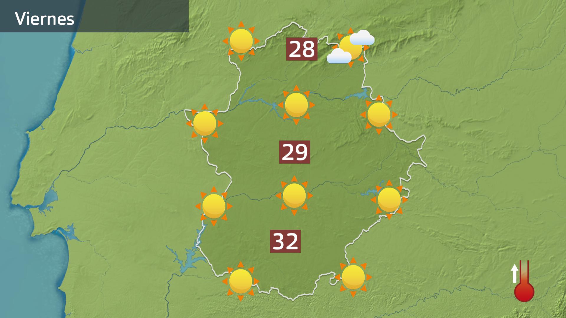 Mapa de previsión para hoy viernes 24 de mayo