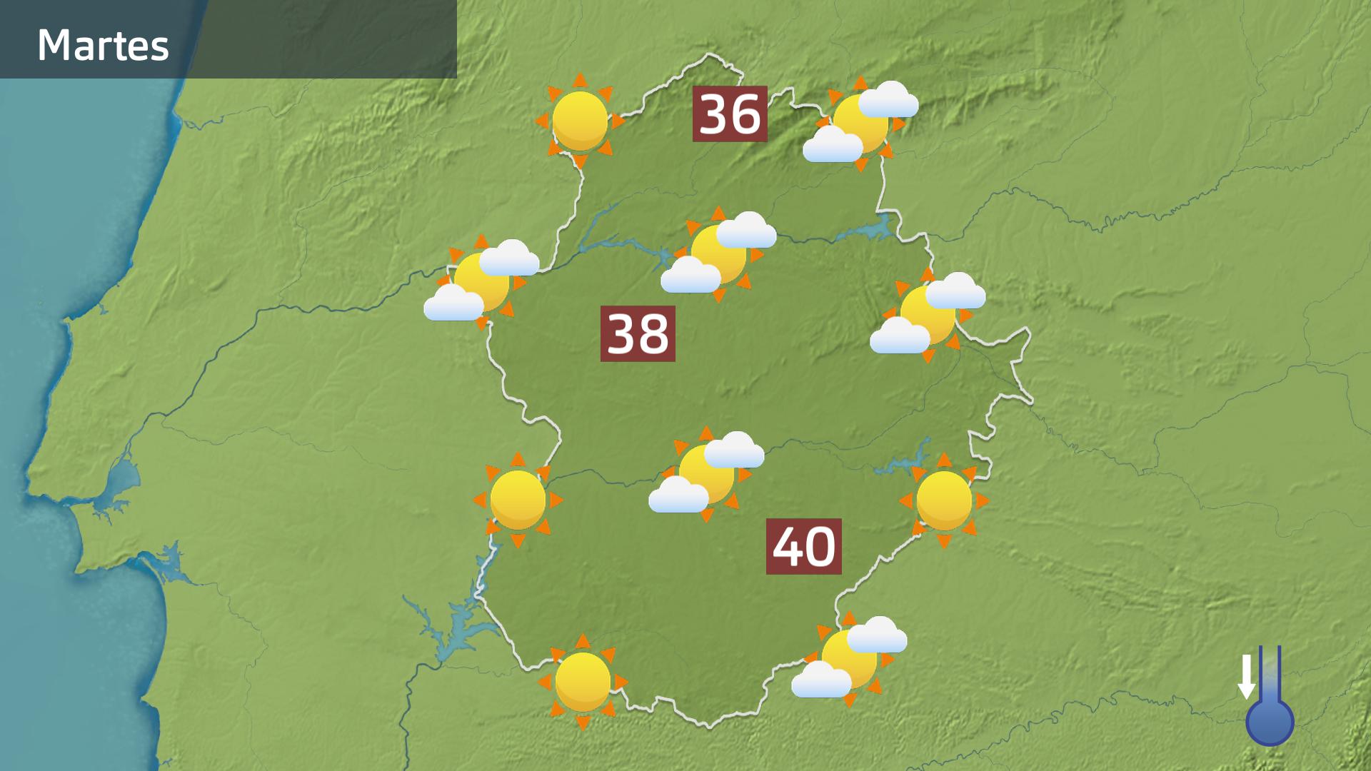 Mapa de previsión martes 18 de julio 6 h.