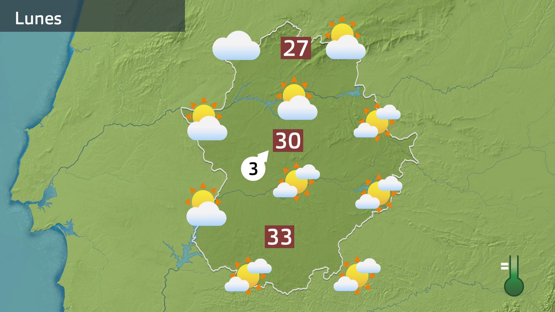 Mapa de previsión para hoy lunes 17 de junio