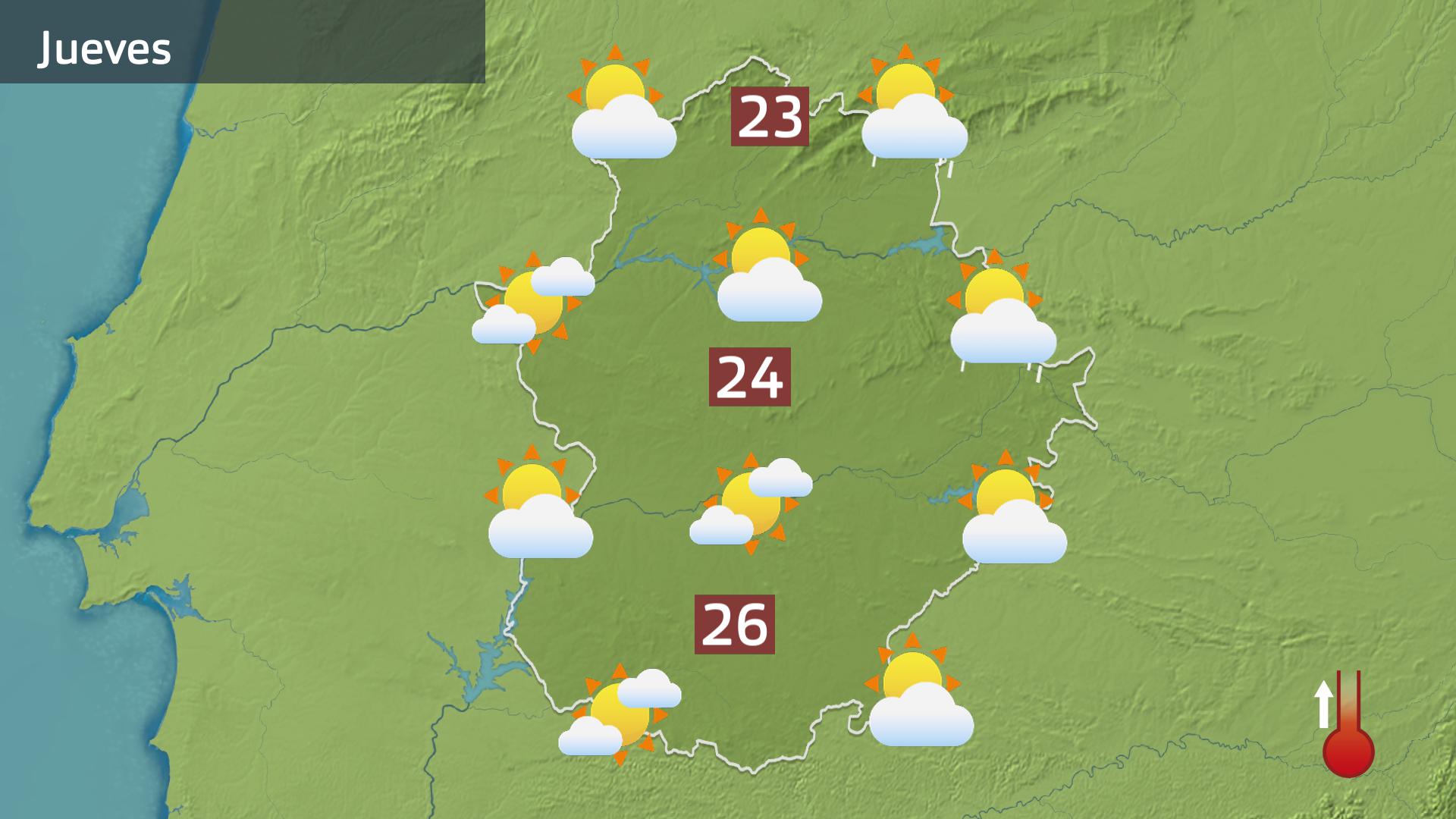 Mapa de previsión para hoy jueves 20 de junio