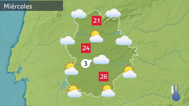Mapa de prevision para hoy miércoles 22 de junio