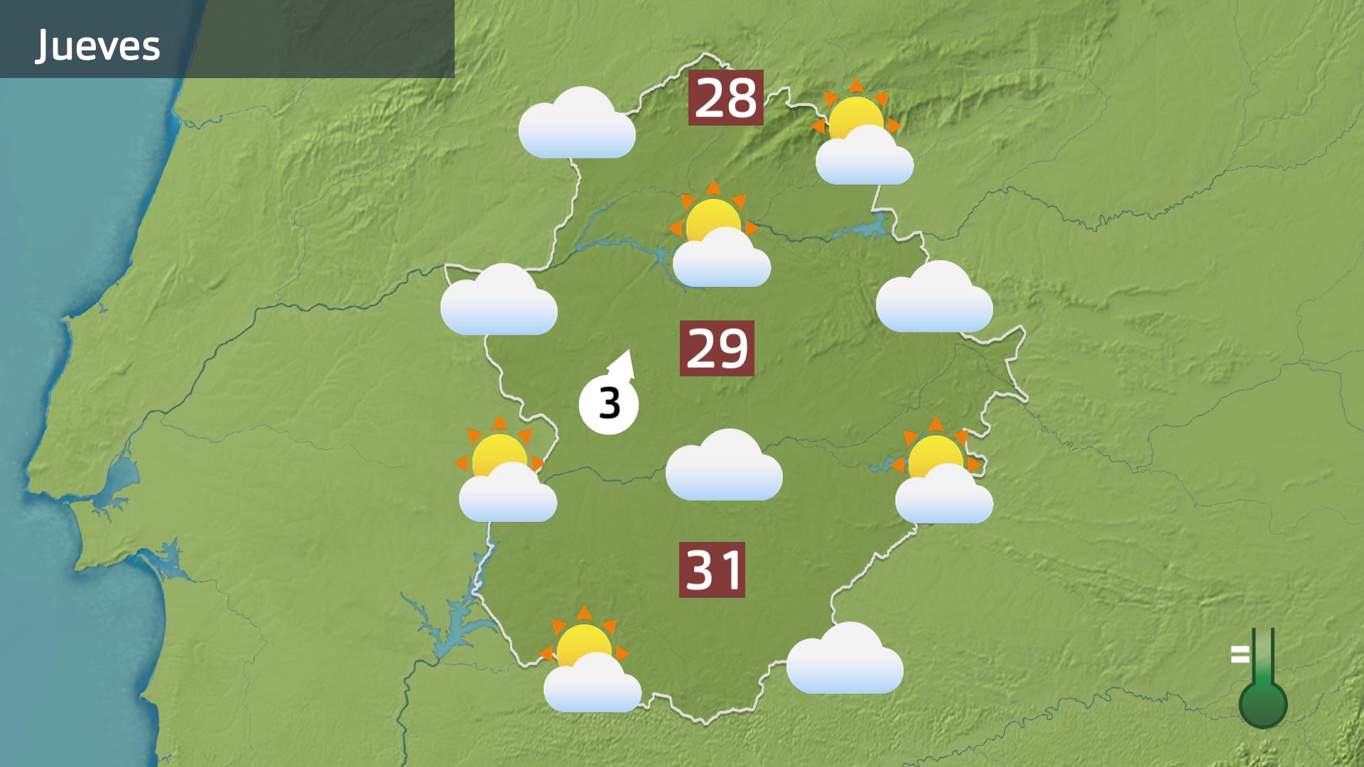 Mapa de previsión para hoy jueves 7 de septiembre