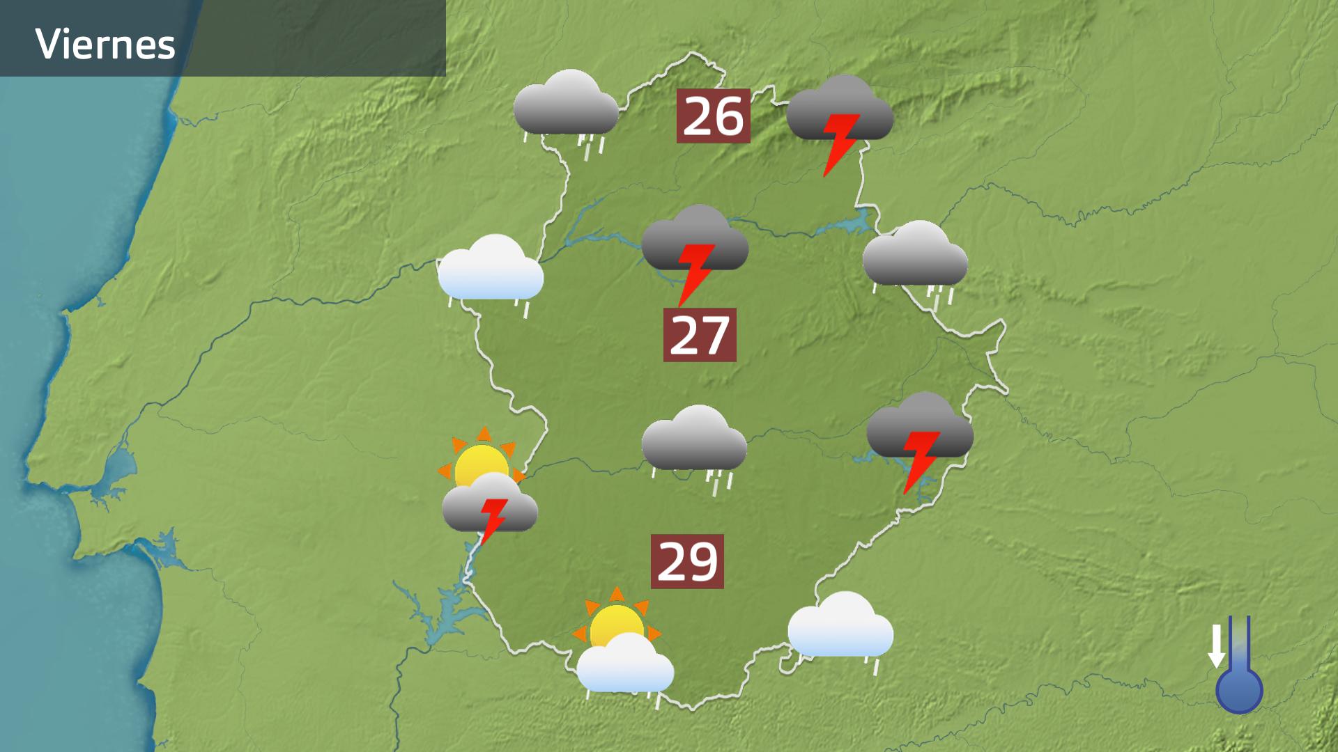 Mapa de previsión para hoy viernes 15 de septiembre