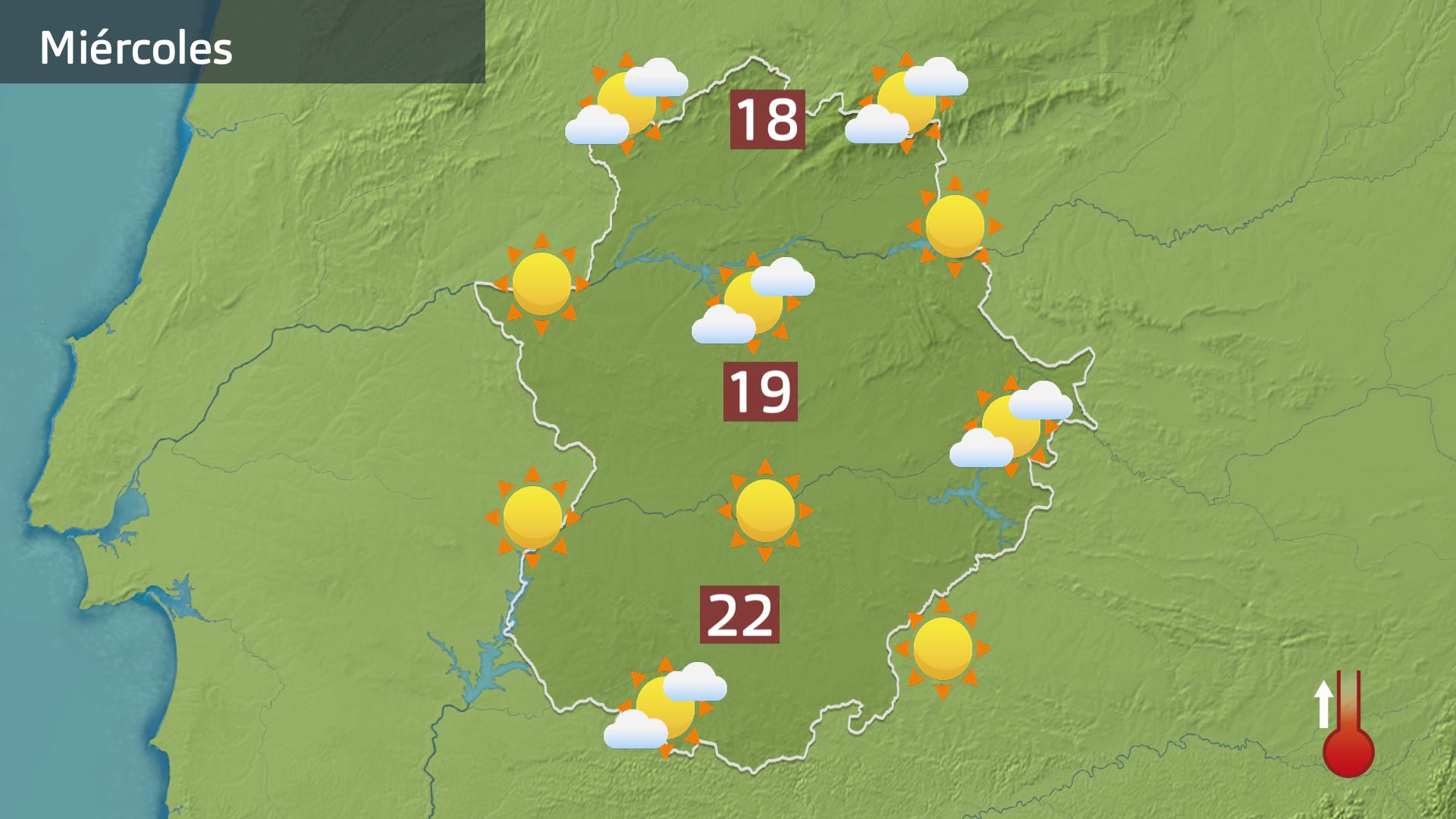 Mapa de previsión para hoy miércoles 26 de marzo