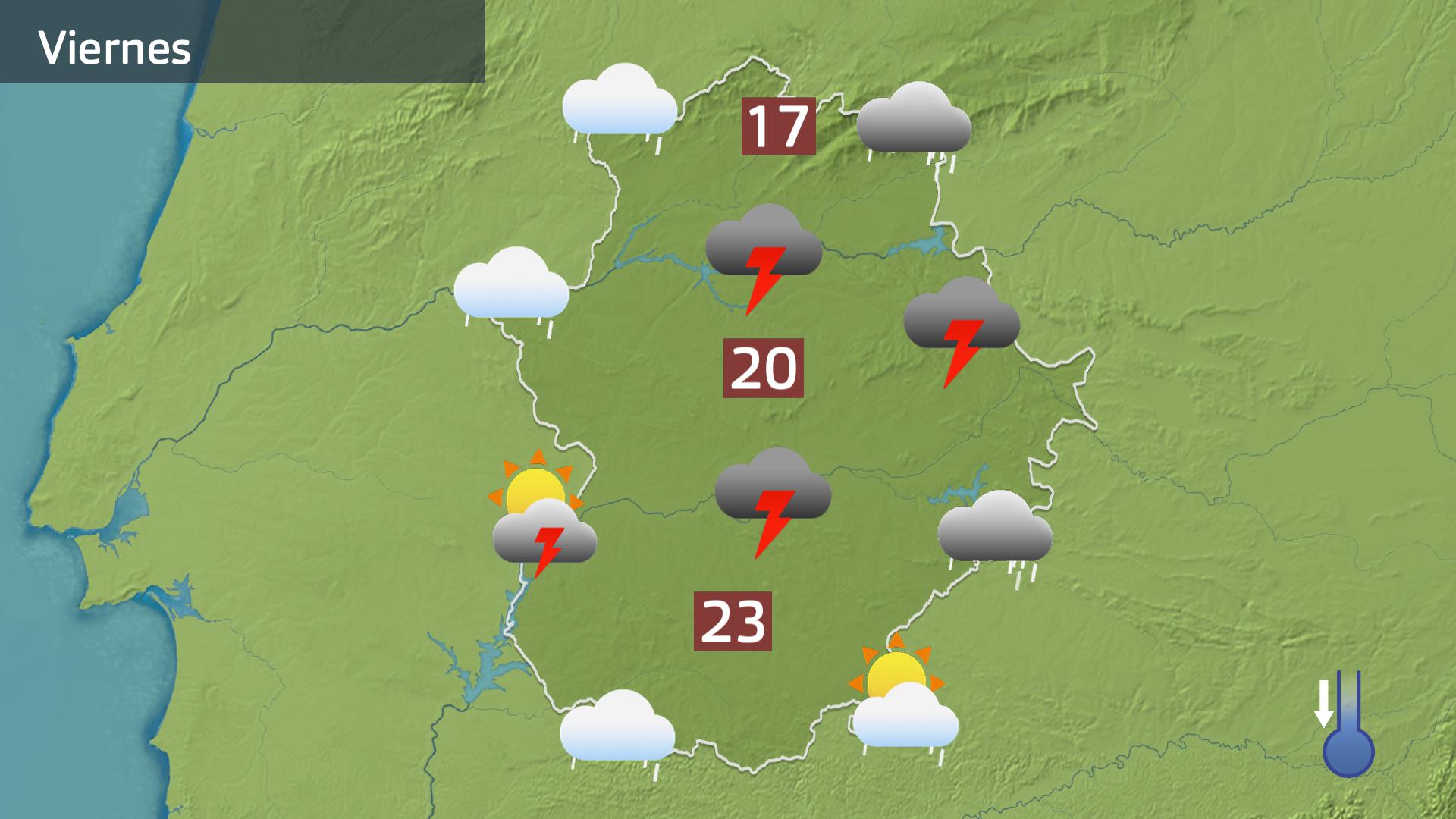 Mapa de previsión para hoy viernes 11 de abril