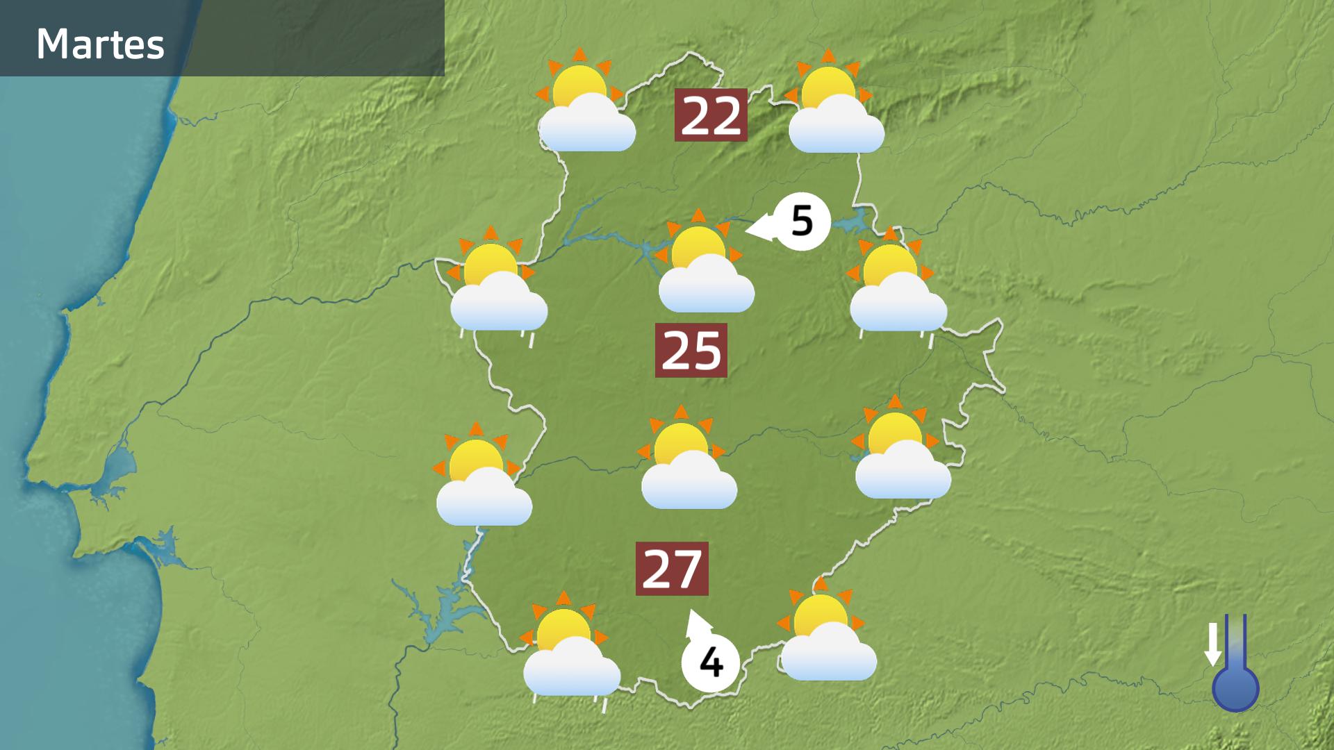 Mapa de prevision para hoy martes 29 de abril