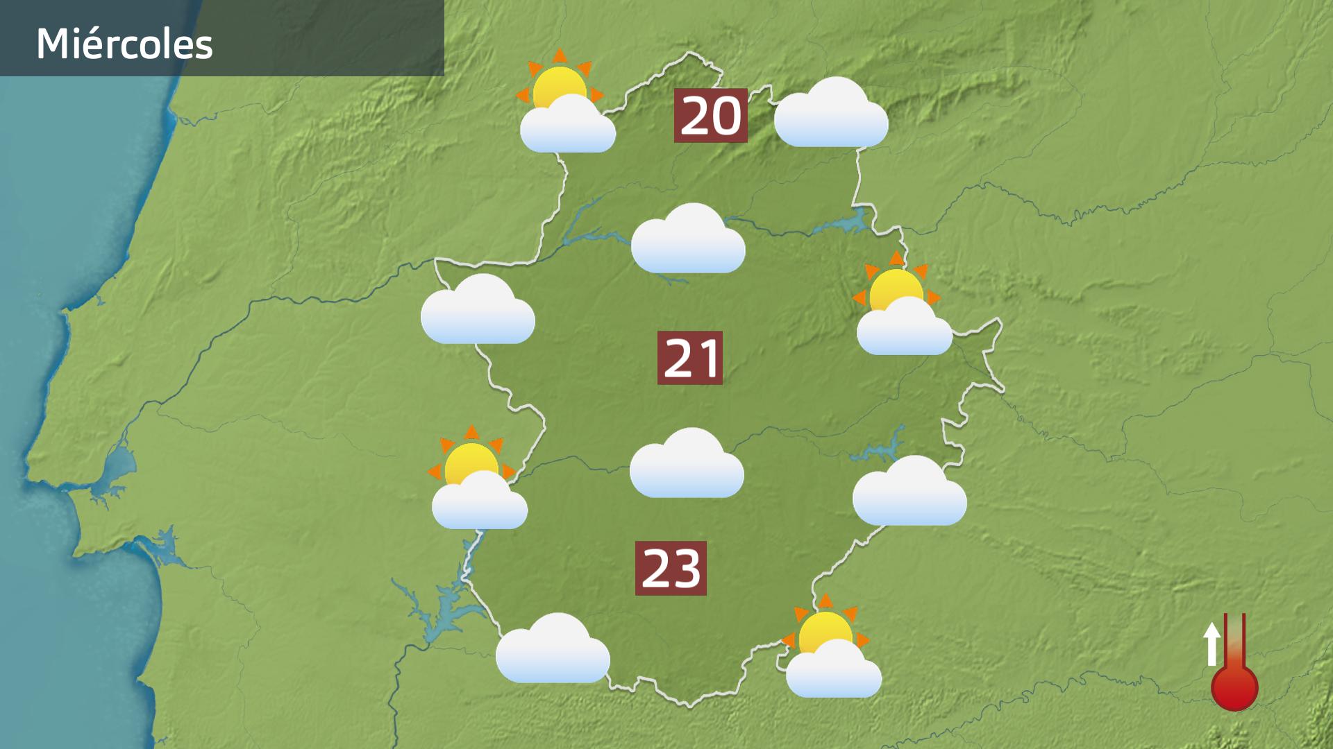Mapa de previsión para hoy miércoles 7 de mayo