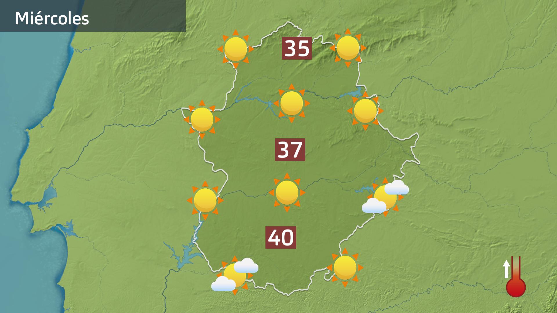 Mapa de previsión para hoy miércoles 30 de julio