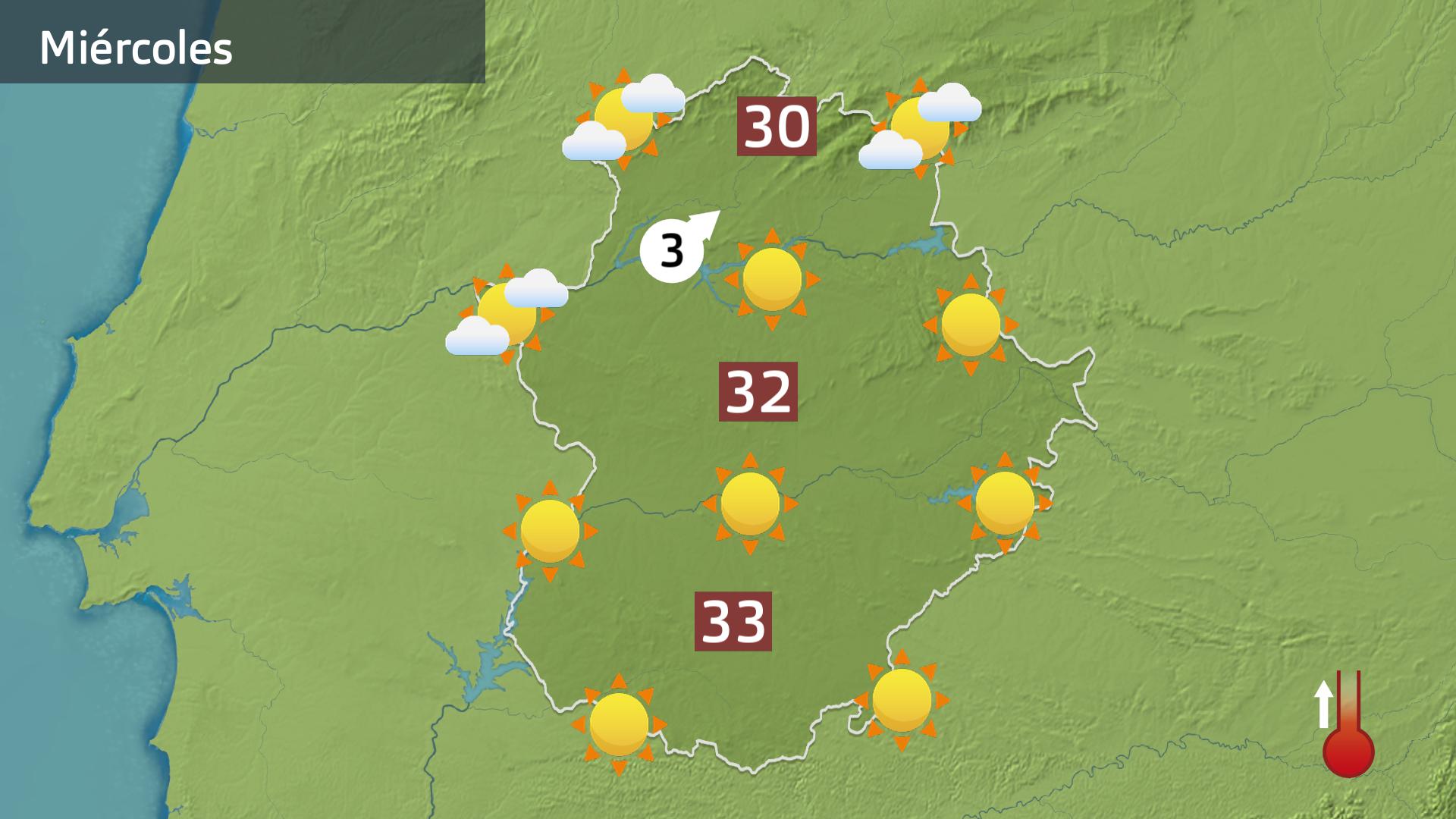Mapa de previsión para hoy miércoles 3 de septiembre